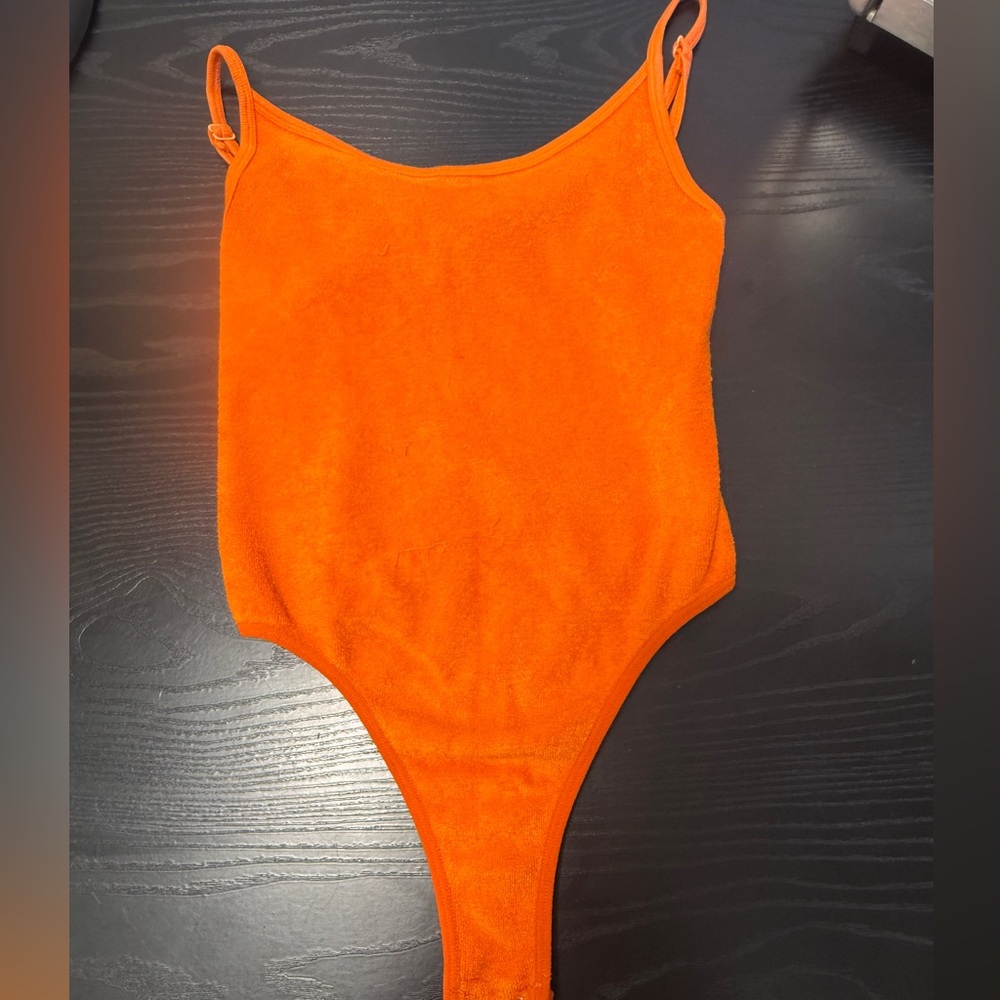 Bodysuit, xs, forever 21, color Orange.